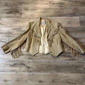 Vintage Western suede Fringe Jacket